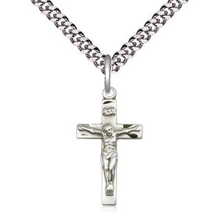 Sterling Silver Crucifix Medal Religious Jewelry