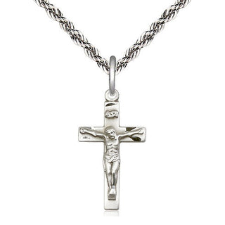 Sterling Silver Crucifix Medal Religious Jewelry