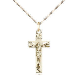 14kt Gold Filled Crucifix Medal Religious Jewelry