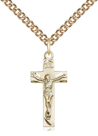 14kt Gold Filled Crucifix Medal Religious Jewelry