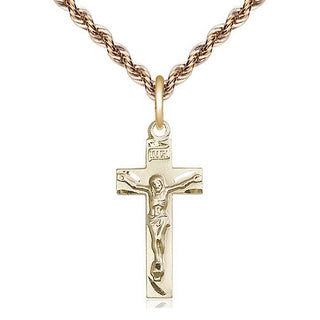 14kt Gold Filled Crucifix Medal Religious Jewelry