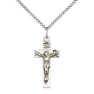 Sterling Silver Crucifix Medal Religious Jewelry