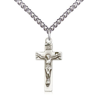 Sterling Silver Crucifix Medal Religious Jewelry