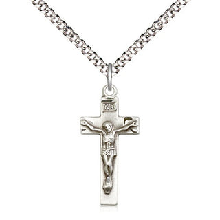 Sterling Silver Crucifix Medal Religious Jewelry