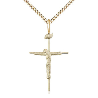 14kt Gold Filled Crucifix Medal Catholic Jewelry