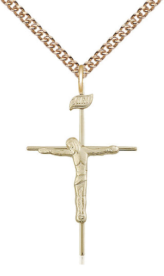 14kt Gold Filled Crucifix Medal Catholic Jewelry