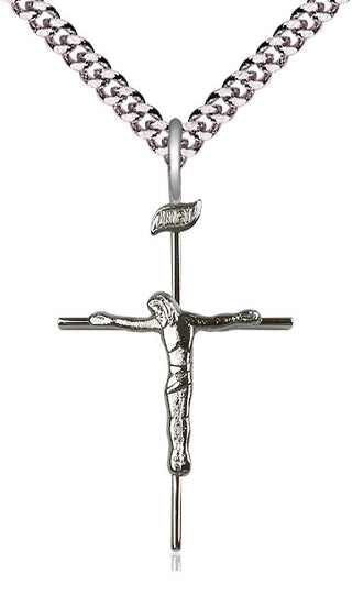 Sterling Silver Crucifix Medal Catholic Jewelry
