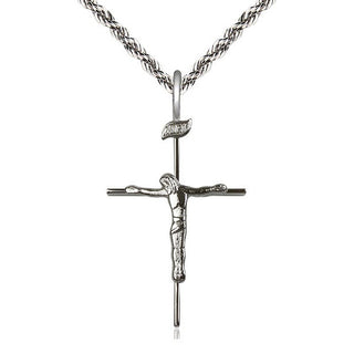 Sterling Silver Crucifix Medal Catholic Jewelry