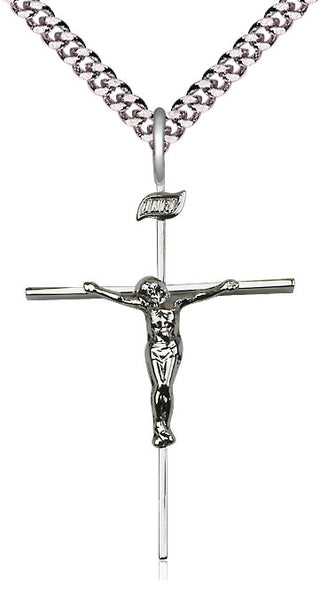 Sterling Silver Crucifix Medal Catholic Jewelry