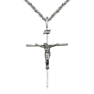 Sterling Silver Crucifix Medal Catholic Jewelry