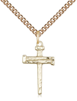 14kt Gold Nail Cross Medal