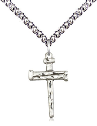 Sterling Silver Nail Cross Medal Religious Jewelry