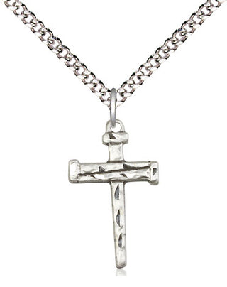 Sterling Silver Nail Cross Medal Religious Jewelry