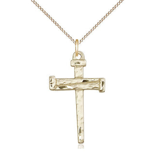 14kt Gold Filled Nail Cross Medal Catholic Jewelry