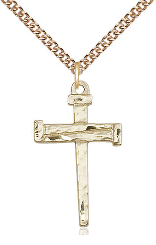 14kt Gold Filled Nail Cross Medal Catholic Jewelry