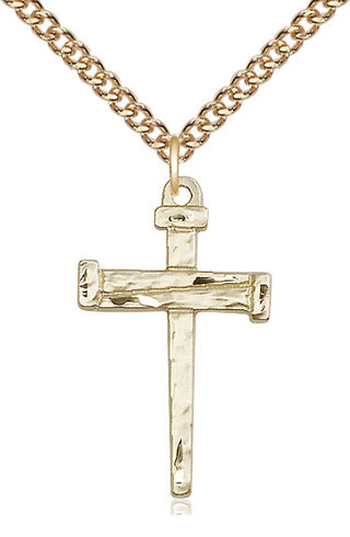 14kt Gold Nail Cross Medal