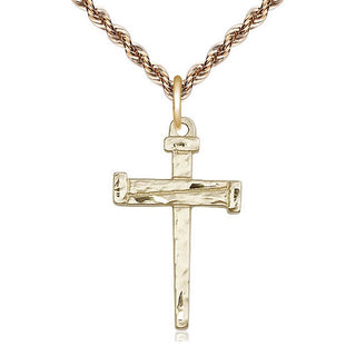 14kt Gold Nail Cross Medal