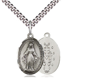 Pewter Miraculous Medal Religious Jewelry