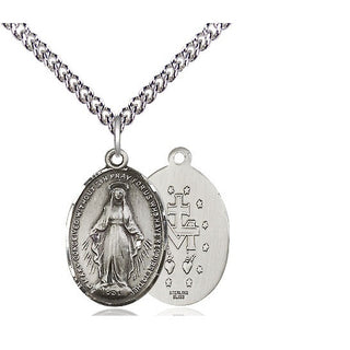 Sterling Silver Miraculous Medal Religious Jewelry