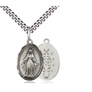 Sterling Silver Miraculous Medal Religious Jewelry