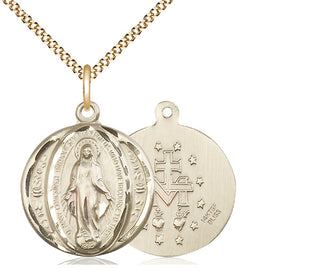 14kt Gold Filled Miraculous Medal Catholic Jewelry