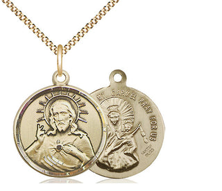 14kt Gold Filled Scapular Medal Catholic Jewelry