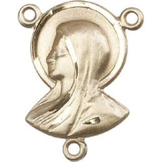 14kt Gold Filled Madonna Rosary Center Rosary Center