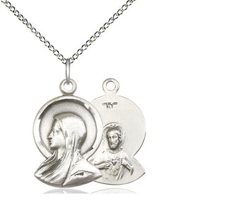 Sterling Silver Madonna Medal Religious Jewelry