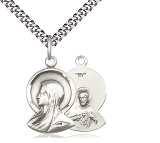 Sterling Silver Madonna Medal Religious Jewelry