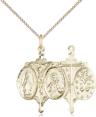 14kt Gold Filled Novena Medal Religious Jewelry
