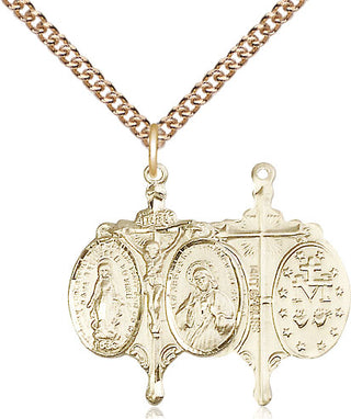 14kt Gold Filled Novena Medal Religious Jewelry