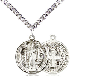 Sterling Silver Saint Benedict Medal | Medium