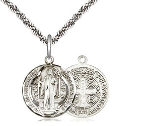 Sterling Silver Saint Benedict Medal | Medium