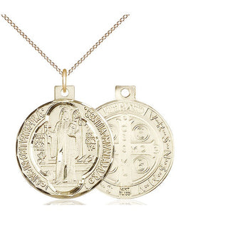 14kt Gold Saint Benedict Medal