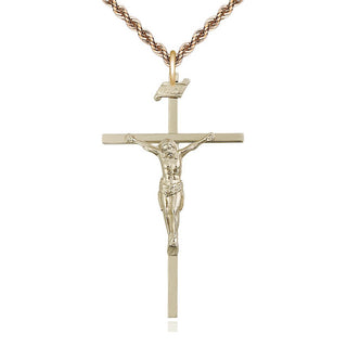 14kt Gold Filled Crucifix Medal Catholic Jewelry