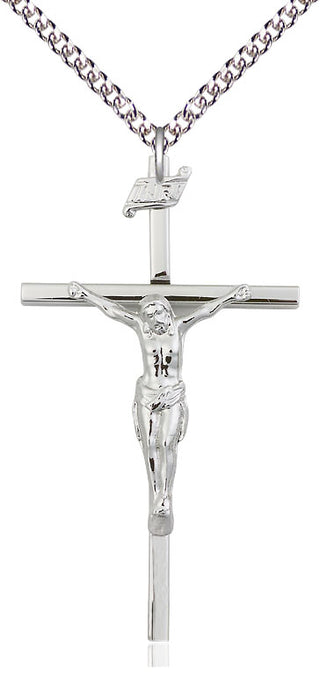 Sterling Silver Crucifix Medal Catholic Jewelry