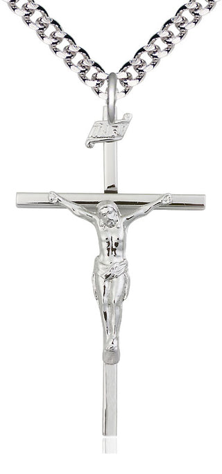 Sterling Silver Crucifix Medal Catholic Jewelry