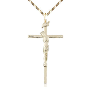 14kt Gold Filled Crucifix Medal Catholic Jewelry
