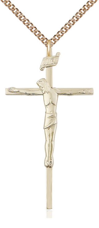 14kt Gold Filled Crucifix Medal Catholic Jewelry