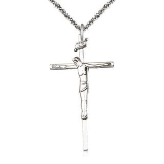 Sterling Silver Crucifix Medal Catholic Jewelry