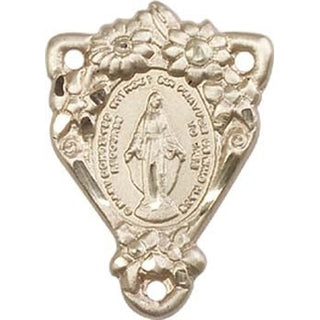 14kt Gold Miraculous Rosary Center Rosary Center