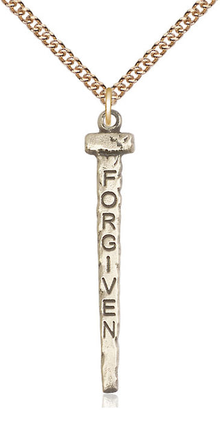 14kt Gold Forgiven Nail Medal