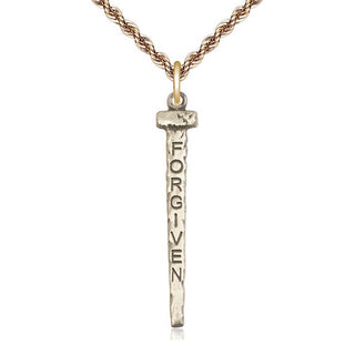 14kt Gold Forgiven Nail Medal