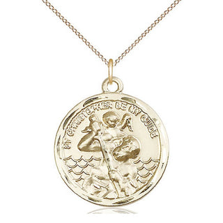 14kt Gold Saint Christopher Medal