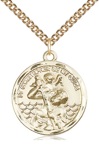 14kt Gold Saint Christopher Medal