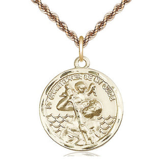 14kt Gold Saint Christopher Medal