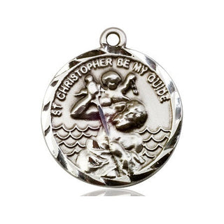 Sterling Silver Saint Christopher Medal Catholic Jewelry