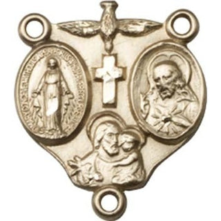 14kt Gold Filled 3-Way Rosary Center Rosary Center