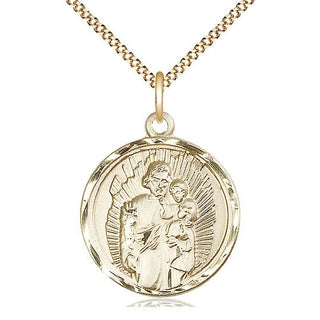 14kt Gold Filled Saint Joseph Medal Catholic Jewelry