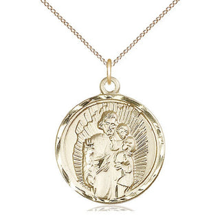 14kt Gold Filled Saint Joseph Medal Catholic Jewelry